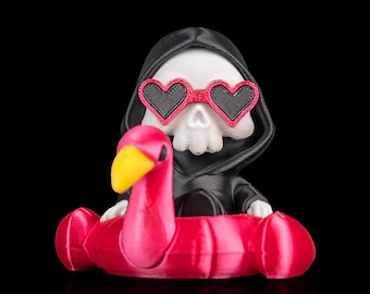 Dead Tide Chibi Reaper Keychain: Halloween Bag Charm, Spooky Gift, Skeleton Accessory