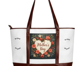 Mother's Day Floral Heart Handbag | Floral Tote, Vintage Rose Design