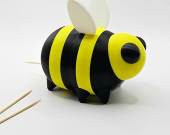 Charming Bee Toothpick Dispenser - Cute Dining Table & Desk Decor