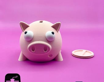 Cute Round Piggy Money Bank - Coin Saver for Kids & Desk Decor