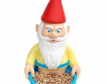 Handcrafted Whimsical Gnome Bird Feeder for Garden & Small Birds | PLA Plastic