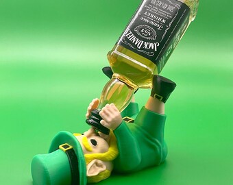 St. Patrick's Day Leprechaun Mini Alcohol Bottle Holder - Festive Home Bar Decor