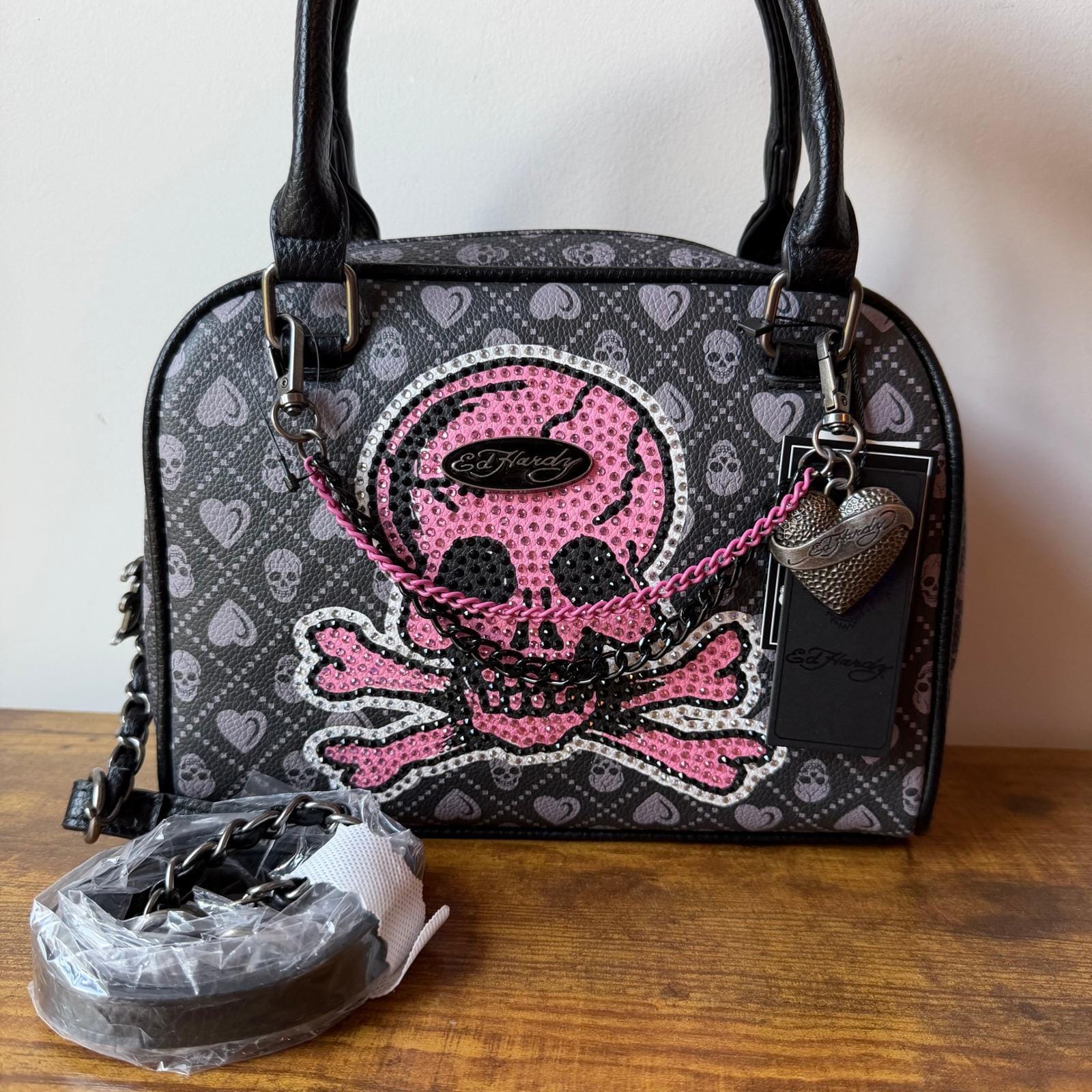 【新品】Ed Hardy エドハーディー ハンドバッグ 馬 y2k 黒 Ed hardy handbag - Etsy 日本