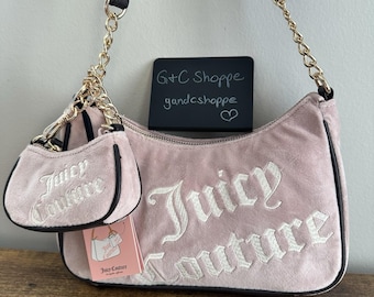 NWT Juicy Couture Dusty Blush Pink Better Together Hobo Shoulder Purse+ Mini Bag