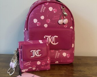 Juicy couture crystal pink clay royal moment medium backpack 