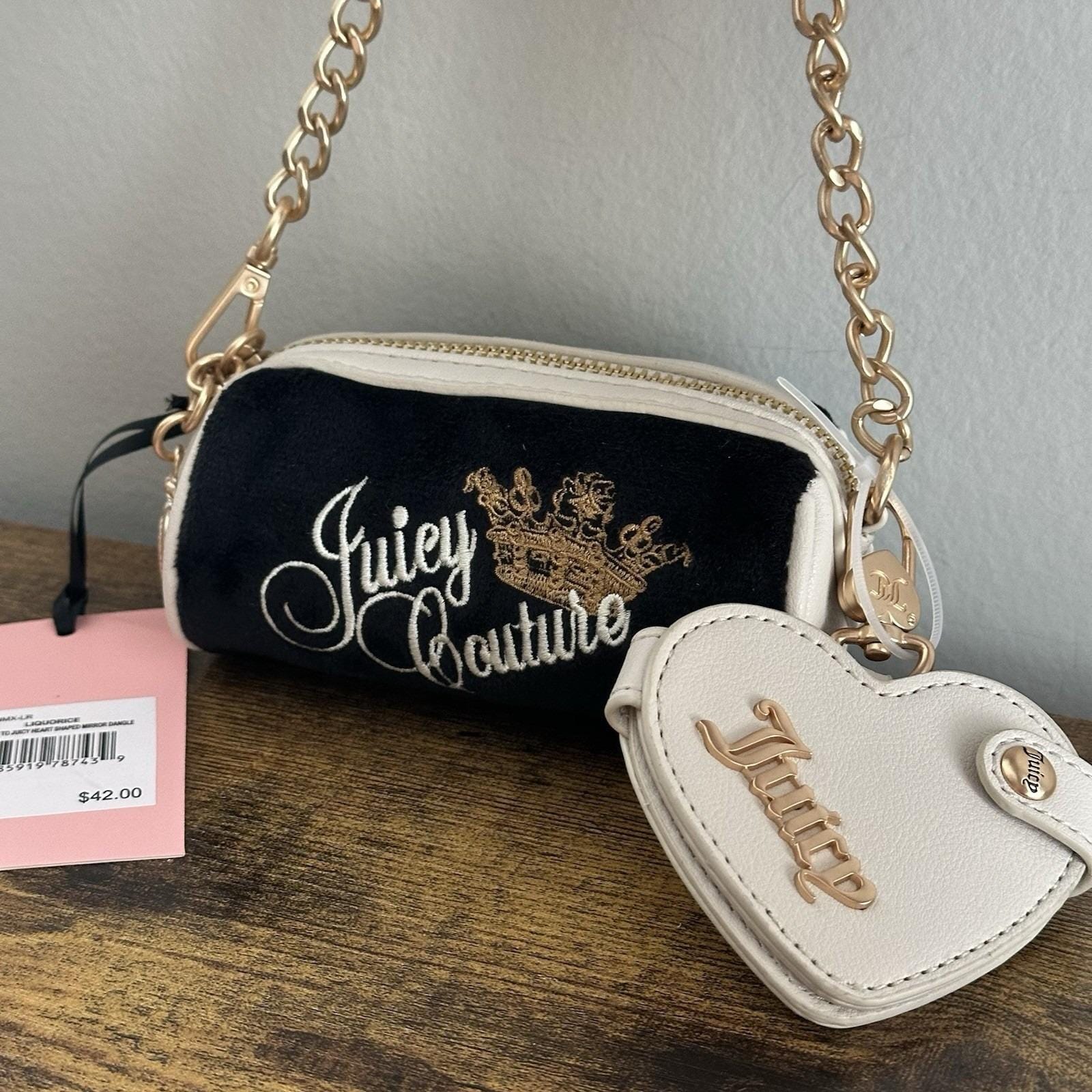 Y2K 2000s style Custom Juicy Couture barrel bag with rhinestone‎ details Vintage Juicy Couture Barrel Bag - Etsy main image 4