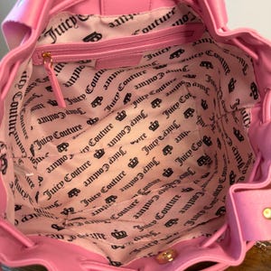 New Juicy Couture Classic Scottie Dogs Green Pink Daydreamer Tote Handbag Y2K image 7
