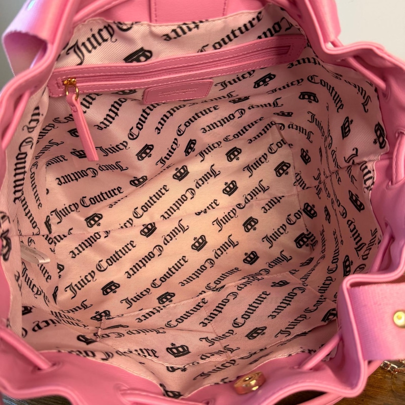 New Juicy Couture Classic Scottie Dogs Green Pink Daydreamer Tote Handbag Y2K image 7