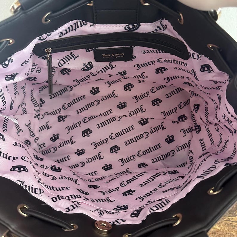 New Juicy Couture Classic Scottie Dogs Daydreamer Viral Tote Shoulder Bag Pink image 8