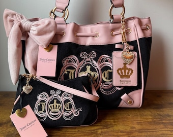 Juicy Couture Pink Mini Shoulder Bag: Y2K Heart Charm Purse - Etsy