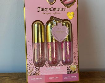 Neue Juicy Couture 3 Pck Lipgloss Öl-Set Charm Makeup Feuchtigkeitsspendende Kosmetik