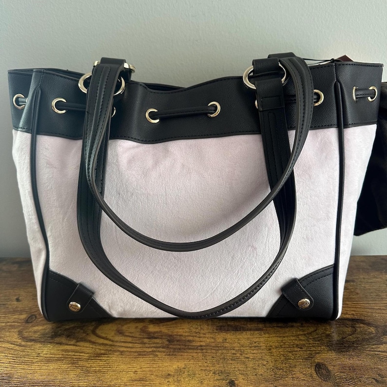 New Juicy Couture Classic Scottie Dogs Daydreamer Viral Tote Shoulder Bag Pink image 5