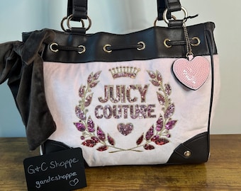 New Juicy Couture Juicy Never Dies Light Pink Brown Daydreamer Tote Sequin Viral