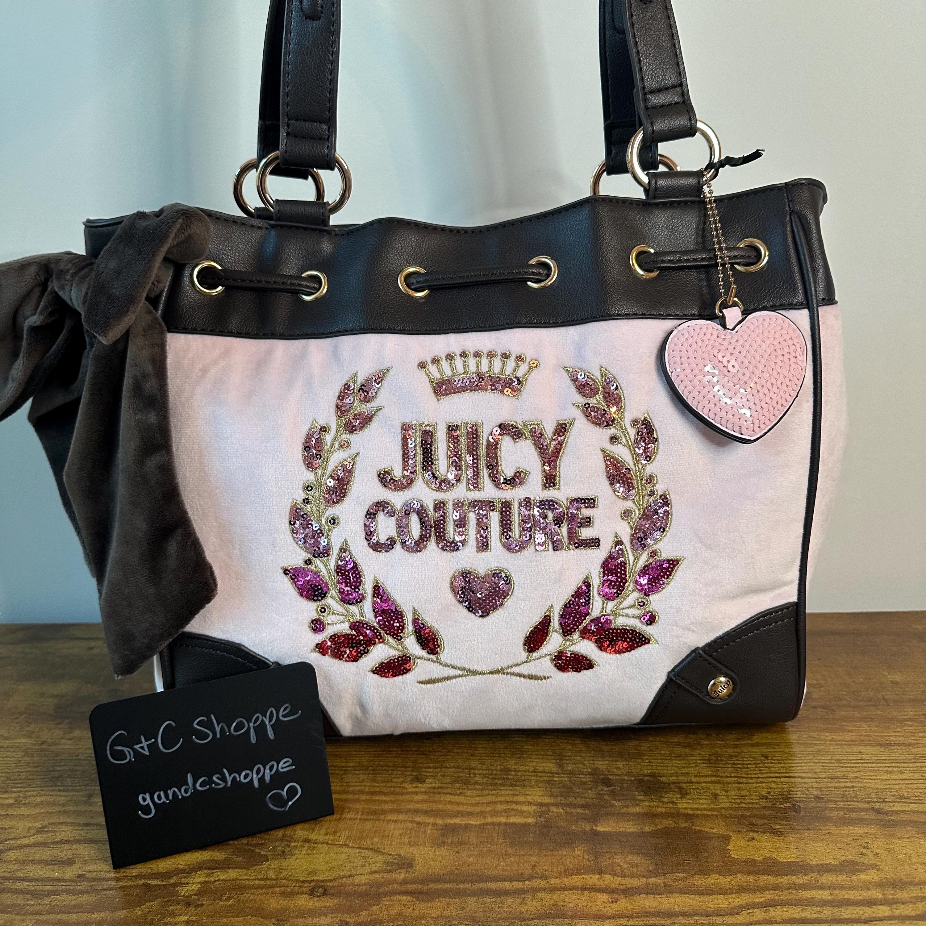 Juicy Couture Backpack 11 x 15 x 6 multicolor w/ change purse Juicy Couture Pink Velour Backpack with | Mercari main image 3