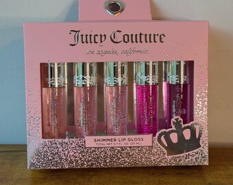 Nieuwe Juicy Couture 5 stuks Shimmer Lipgloss Makeup Hydrating Strawberry Cosmetic