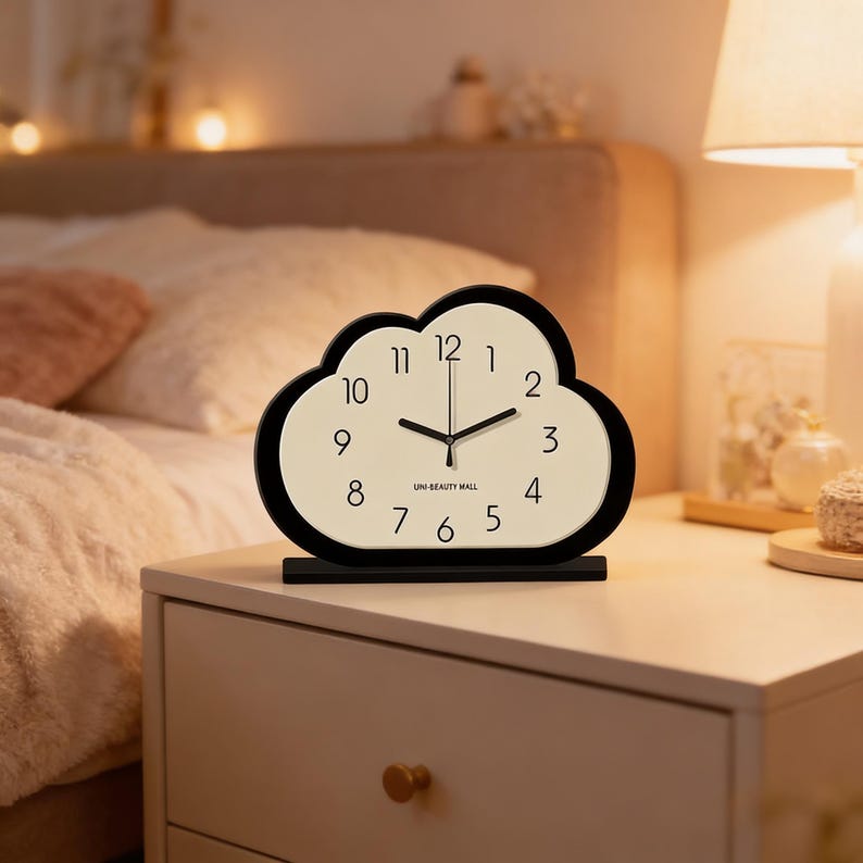 Cloud Shaped Table Clock - Modern Silent Quartz Clock - Etsy