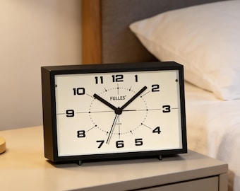 Retro Desk Alarm Clock, Silent Analog Table Clock, Vintage Bedside Clock, Minimalist Home Decor