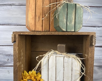 Handcrafted Wooden Pumpkins | Rustic Fall Table Decor | Farmhouse Autumn Centerpiece | Rustic Pumpkin Set