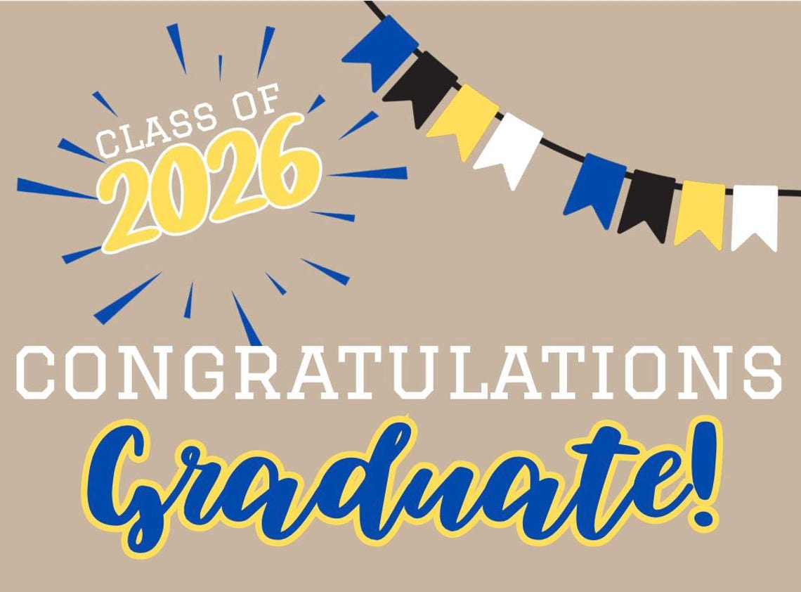 Class of 2026 Graduate Congratulations Banner | Digital | Custom ...