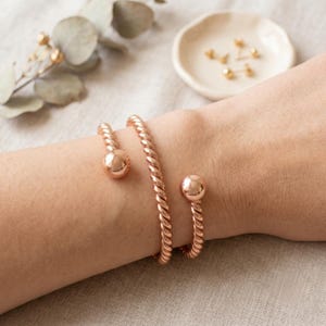 Infinity Twist-armband, koppartensorarmband: Energibalanserande smycken, spirituellt helande spiralarmband, bohemisk trådmanschett