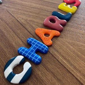 Customizable ceramic letter decorations