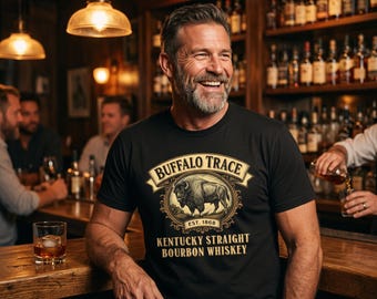 Buffalo Trace Kentucky Straight Bourbon Whiskey Vintage Label Tee