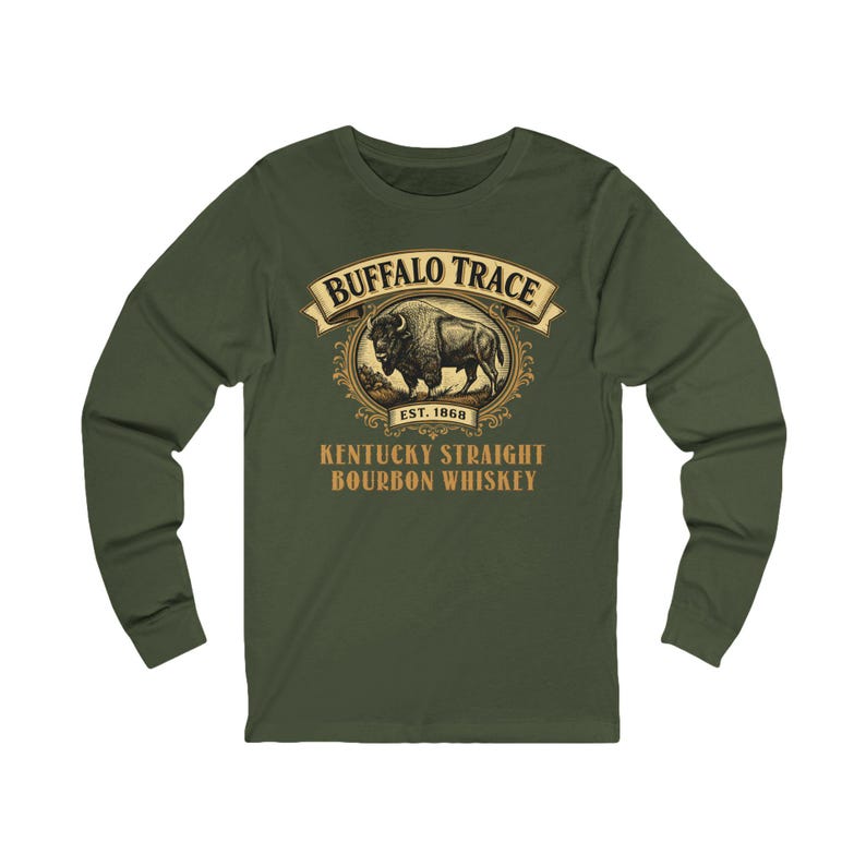 Buffalo Trace Kentucky Straight Bourbon Whiskey Long Sleeve Tee Est. 1868 image 3