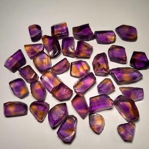 15-25ct each Blended Ametrine | Facet Rough Gemstone | AAA | Natural | Geninue | February / November