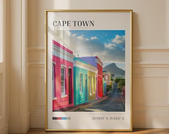 Cape Town Colorful Street Wall Art Print