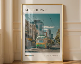 Melbourne City Tram Wall Art Print