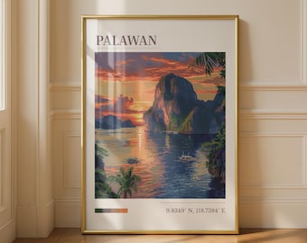 Palawan Sunset Landscape Print Wall Art