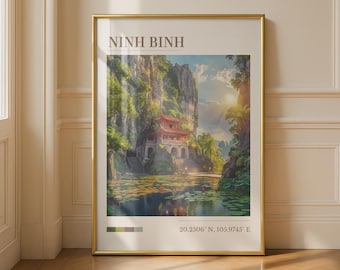 Ninh Binh Landscape Poster Wall Art Print
