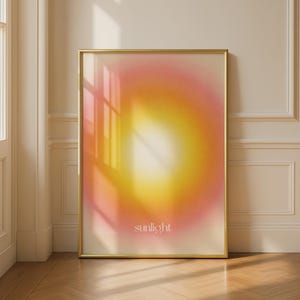Poster met zonlichtgradiënt - kunstprint