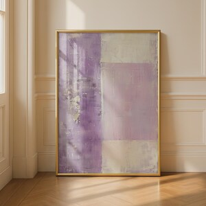 Contemporary Abstract Wall Art, Purple and Lilac Paintings, Minimalist Canvas Print, Modern Home Decor for Living Room or Bedroom