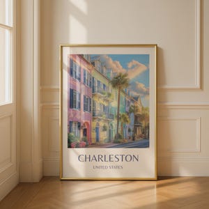 Charleston Rainbow Row United States Wall Art Print
