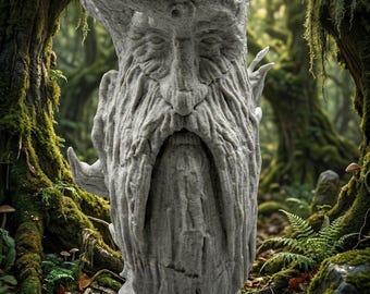 Busto de Bárbol / Estatua de Ent inspirada en El Señor de los Anillos / Decoración para fans de la Tierra Media de LOTR / Accesorio para estantería de fantasía / 18 cm de alto