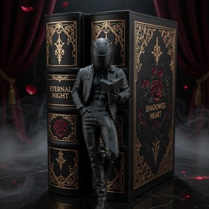 Dark Romance Biker Shelf Sitter | Booktok Decor, Spicy Reader Figure (5.75" Tall) image 2