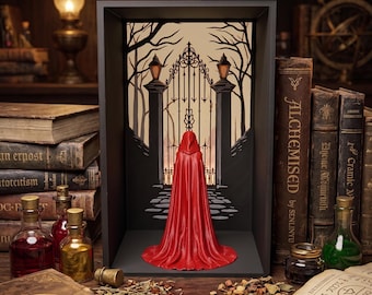 Alchemised Book Nook inspired by SenLinYu | Dark Fantasy Bookshelf Insert | Gothic Diorama | Dark Romance Reader Gift | Bookish Decor