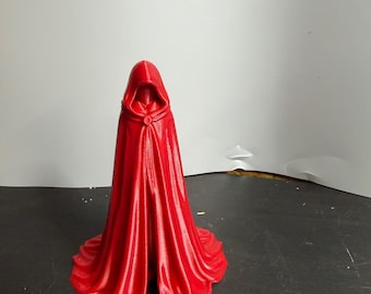 Red Hooded Cloak Figure, Inspired by Alchemised, 3D Printed Statue, Romantasy Bookshelf Decor, Book Lover Gift