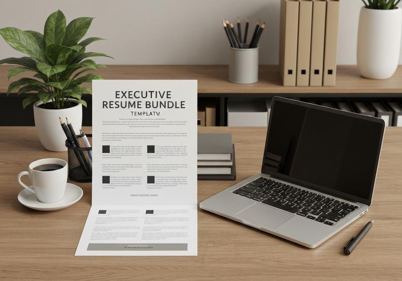 Executive Resume Template ATS Friendly | 2 Page CV Template Word Google ...