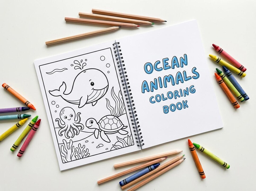 Ocean Animals Coloring Pages Printable | Kids Coloring Book PDF Bundle ...