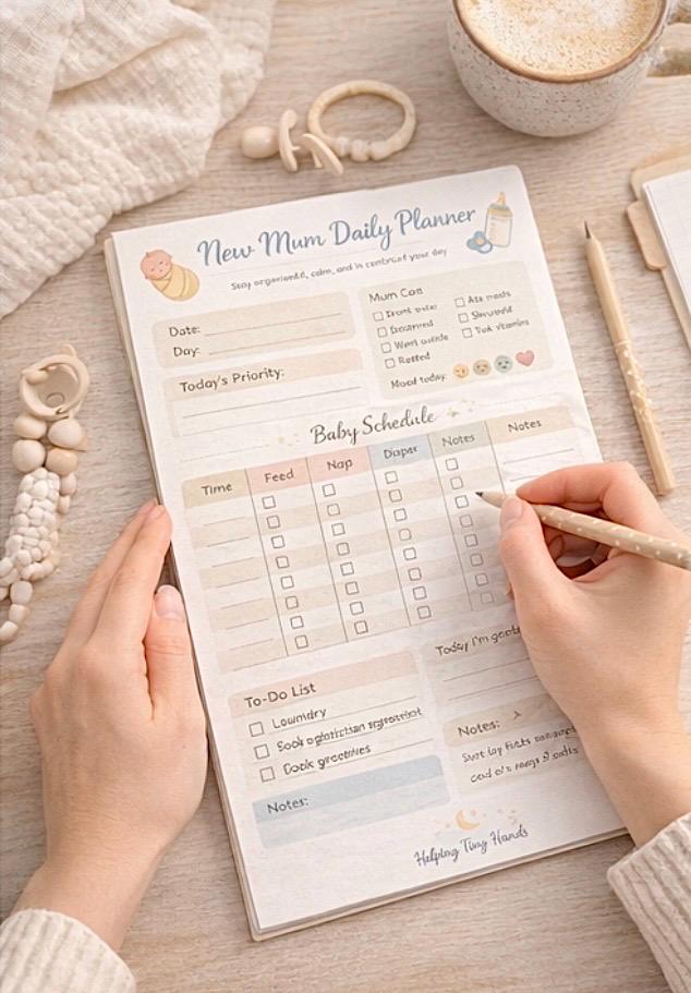 Daily Routine Single Mum New Mum Daily Planner Printable | Baby Schedule & Routine Tracker ...