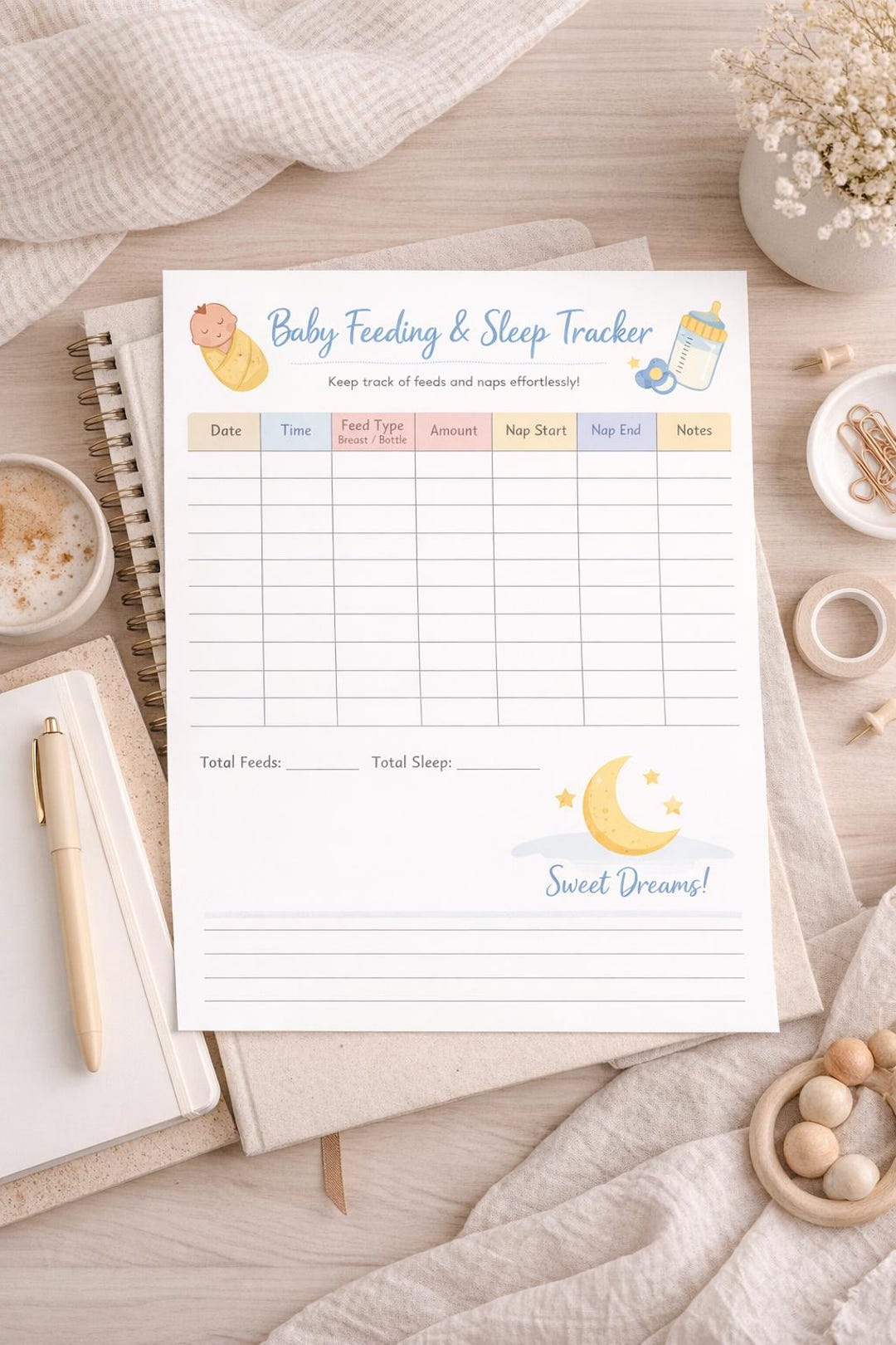 Tracking Baby Routine Baby Feeding & Sleep Tracker Printable | Newborn Routine Log | First ...