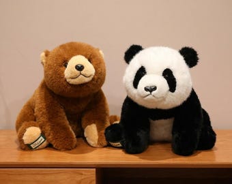 Cuscino a forma di orsetto di peluche sdraiato: disponibile nei colori polare, marrone e panda – Decorazione accogliente per la camera da letto