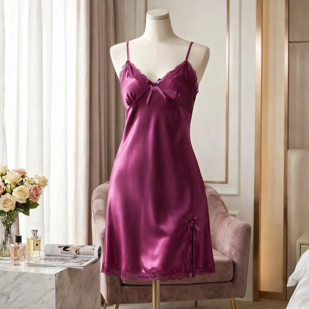 fitted lace wedding dress Galsmaky New Women & Girl's Stylish Malai Cotton Hot Night Sexy Babydoll Night  Dress