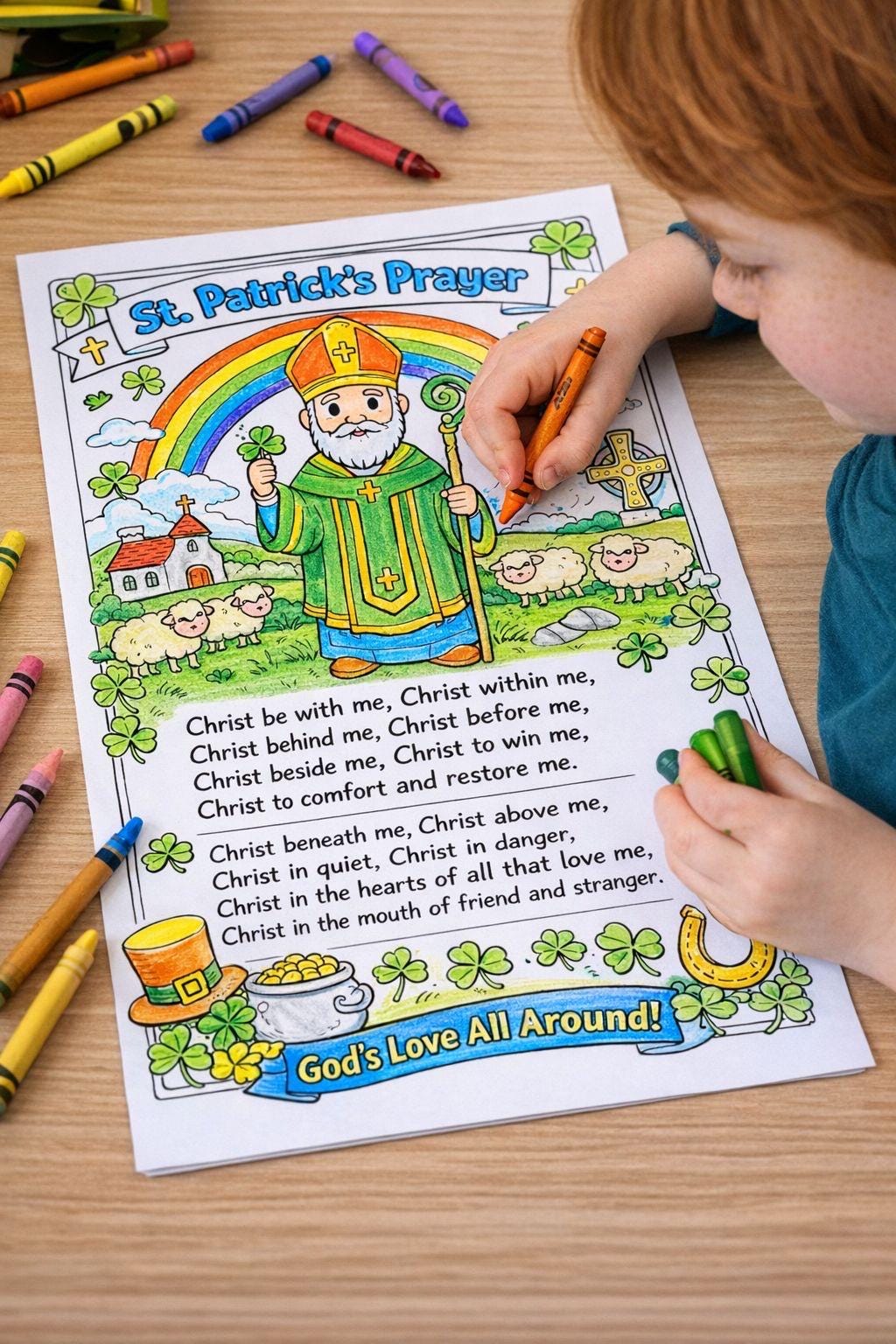 St Patrick’s Prayer Colouring Page | St Patrick’s Breastplate Printable ...