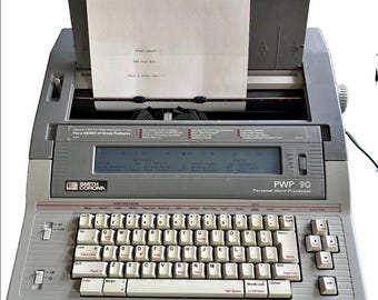 Smith Corona PWP 90 Word Processor Typewriter with Case Vintage Retro Gift for Writers