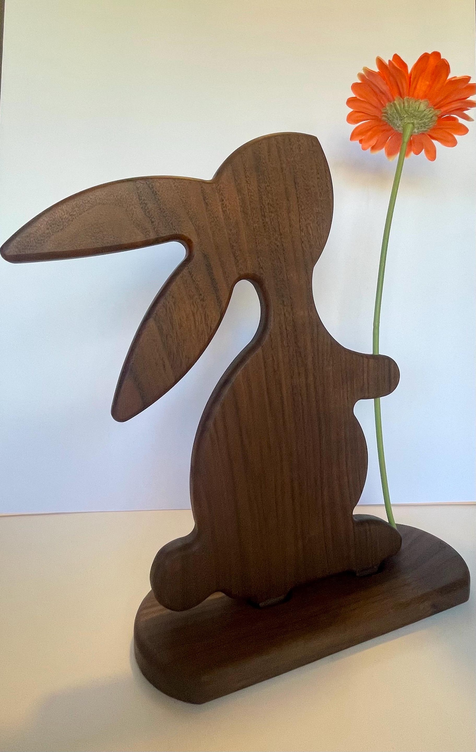 Walnut Ridge Rabbit Handmade Walnut Bunny – Solid Wood Rabbit Decor – Rustic Easter ...