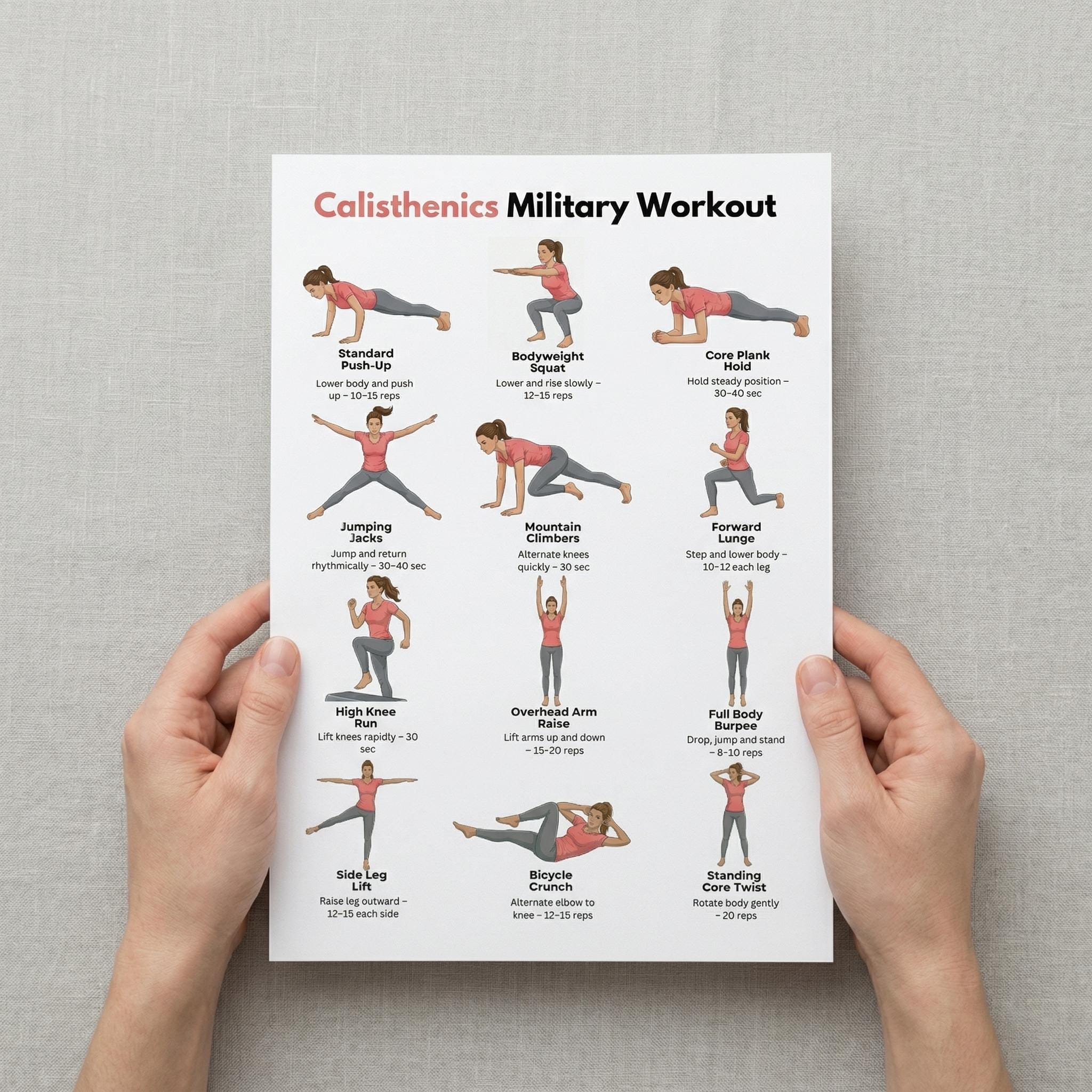 Military Style Calisthenics Workout Printable PDF Full Body Bodyweight military-style-calisthenics-workout-printable-pdf-full-body-bodyweight