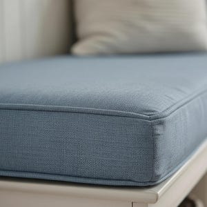Custom Linen Double Piping Bench Cushion Window Seat Sofa Garden Bench Pad